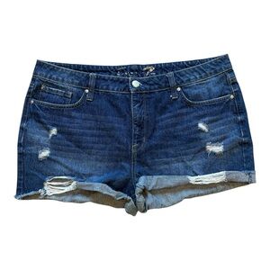 Seven7 Blue Distressed Denim Weekend Short